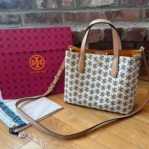 Tory Burch Floral Embossed Blake Small Tote